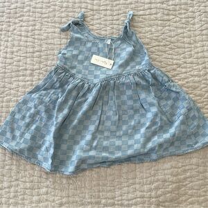 NWT Rylee + Cru blue checkered summer dress